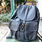 The Real McCaul Back Packs Navy Pocket Backpack - Medium - Cowhide Australian Made Australian Owned Medium Pocket Leather Backpack- Made in Australia 