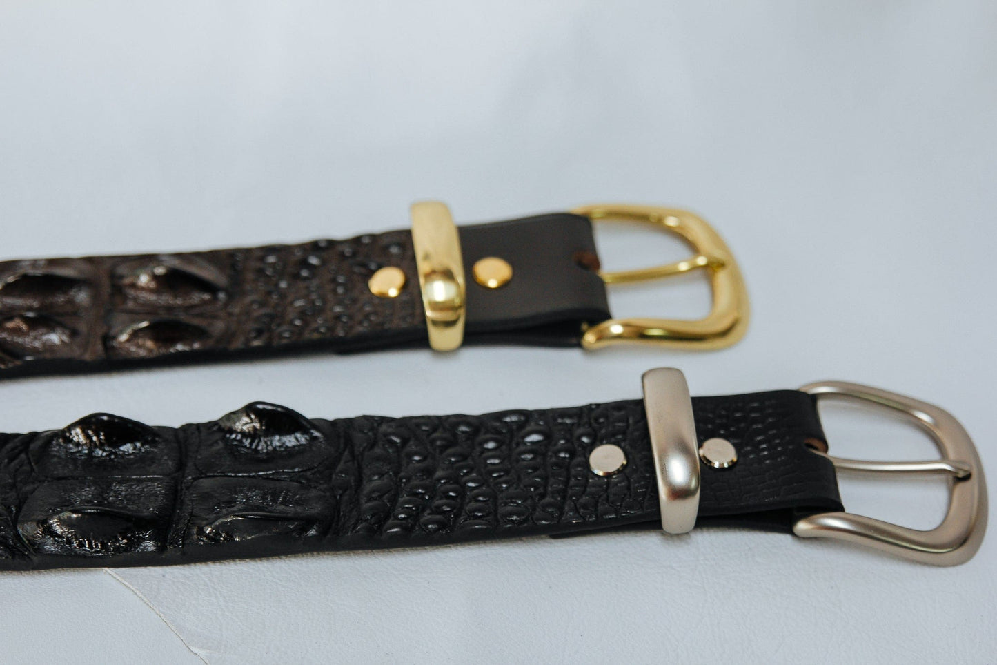 The Real McCaul Belts Crocodile Belt Australian Made Australian Owned Genuine Crocodile Leather Belt- Made In Australia- Brass Buckle