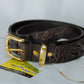 The Real McCaul Belts Crocodile Belt Australian Made Australian Owned Genuine Crocodile Leather Belt- Made In Australia- Brass Buckle