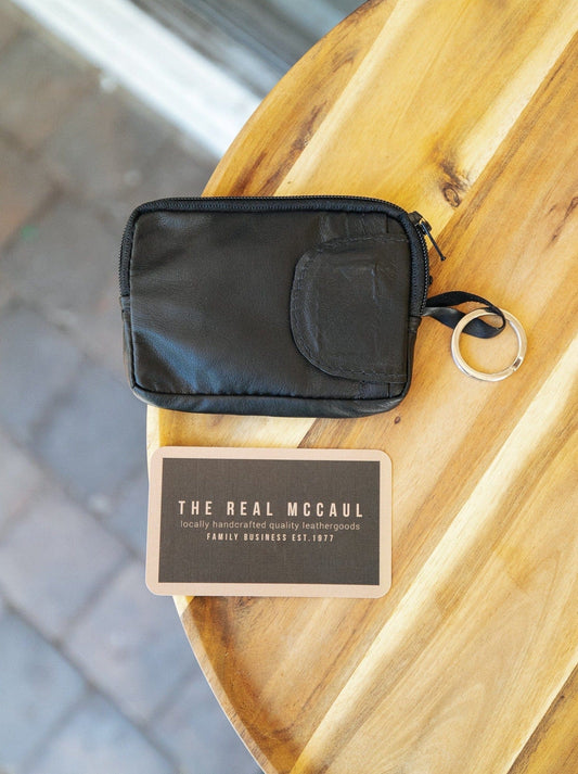 The Real McCaul Coin Purse Multi-Pocket Pouch Australian Made Australian Owned 3 Pocket Leather Purse - AUSTRALIAN MADE