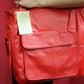 The Real McCaul Handbags Cowhide / Red Polly Handbag Australian Made Australian Owned Partition Leather Handbag- Kangaroo & Cowhide Australian Made
