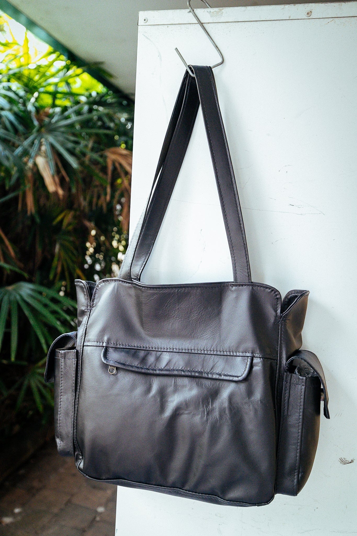 The Real McCaul Handbags Polly Handbag Australian Made Australian Owned Partition Leather Handbag- Kangaroo & Cowhide Australian Made