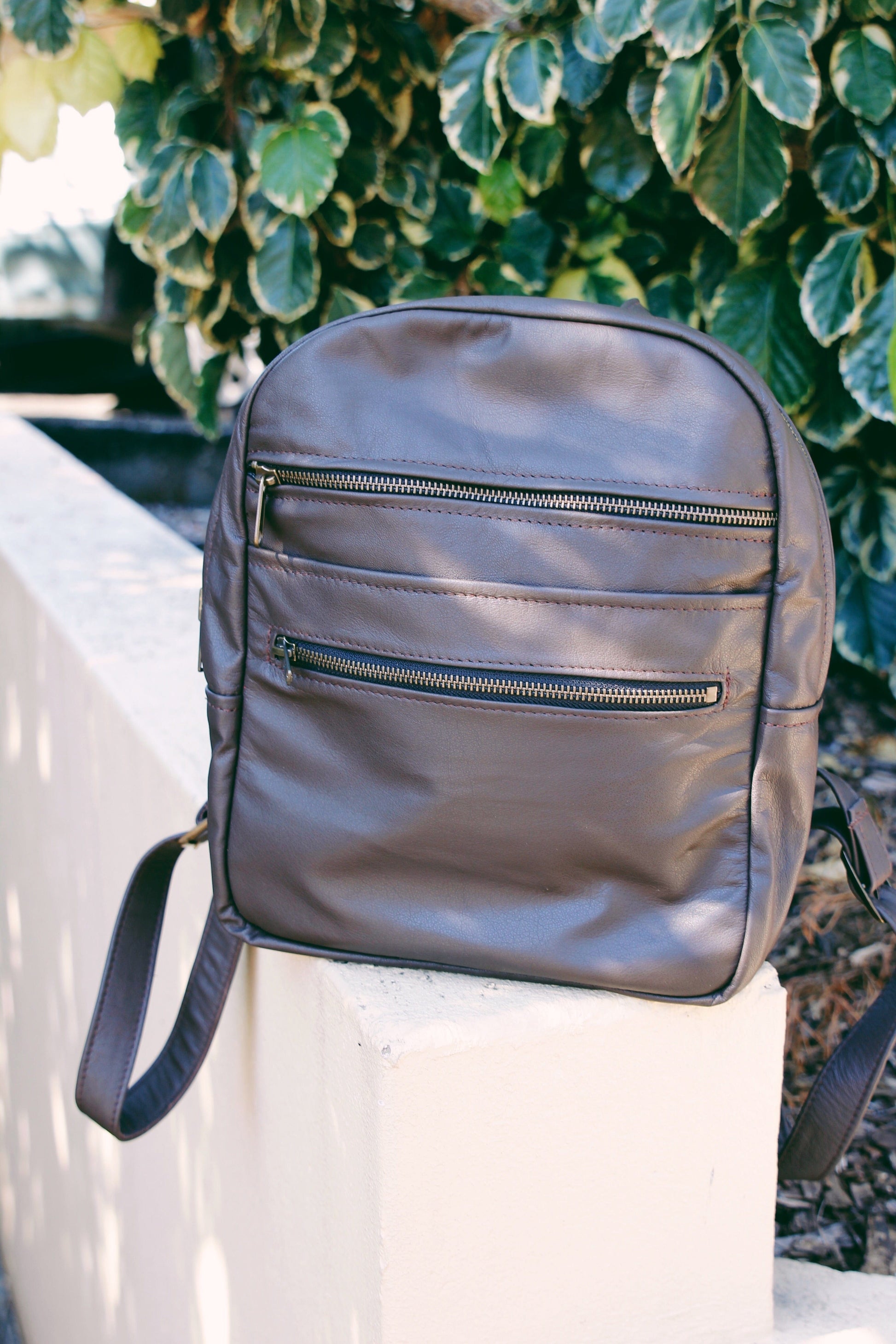 The Real McCaul Leathergoods Back Packs Dark Brown The Annie Backpack - Large - Cowhide Australian Made Australian Owned Leather Backpacks Made in Australia