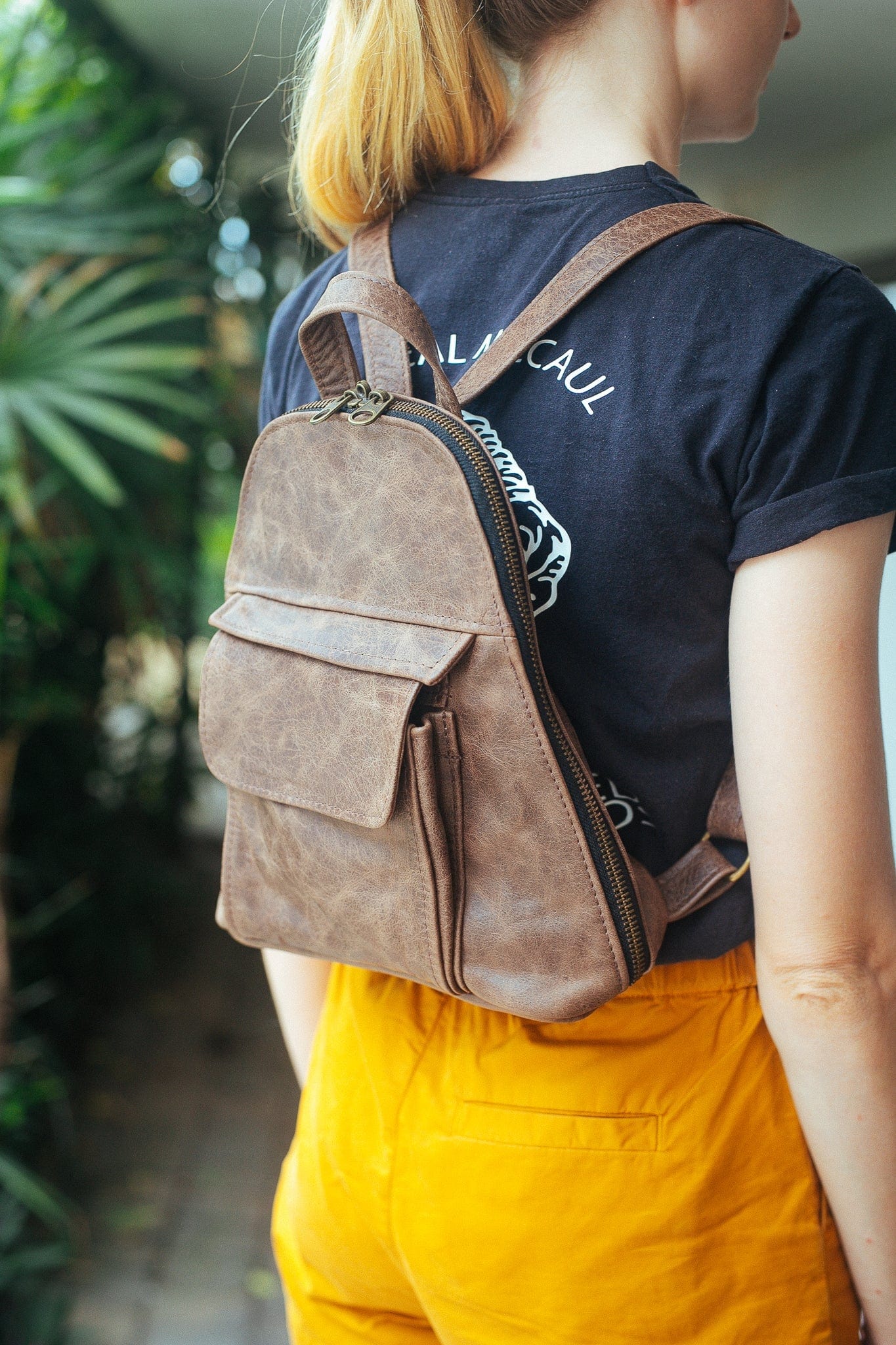 The Real McCaul Leathergoods Back Packs Pauline Backpack - Cowhide Australian Made Australian Owned Leather Small Backpack Made In Australia Cowhide & Kangaroo