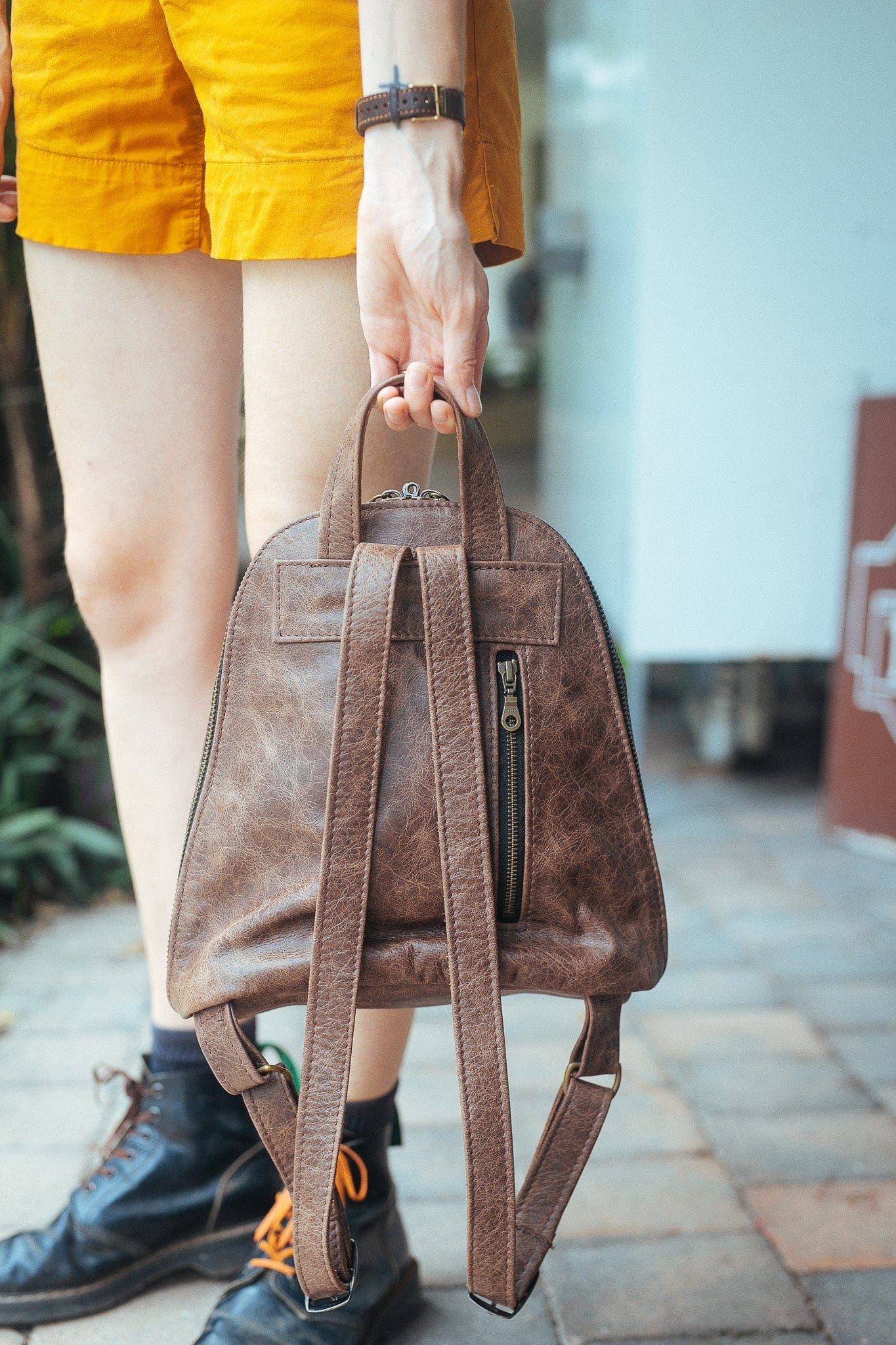 The Real McCaul Leathergoods Back Packs Pauline Backpack - Cowhide Australian Made Australian Owned Leather Small Backpack Made In Australia Cowhide & Kangaroo