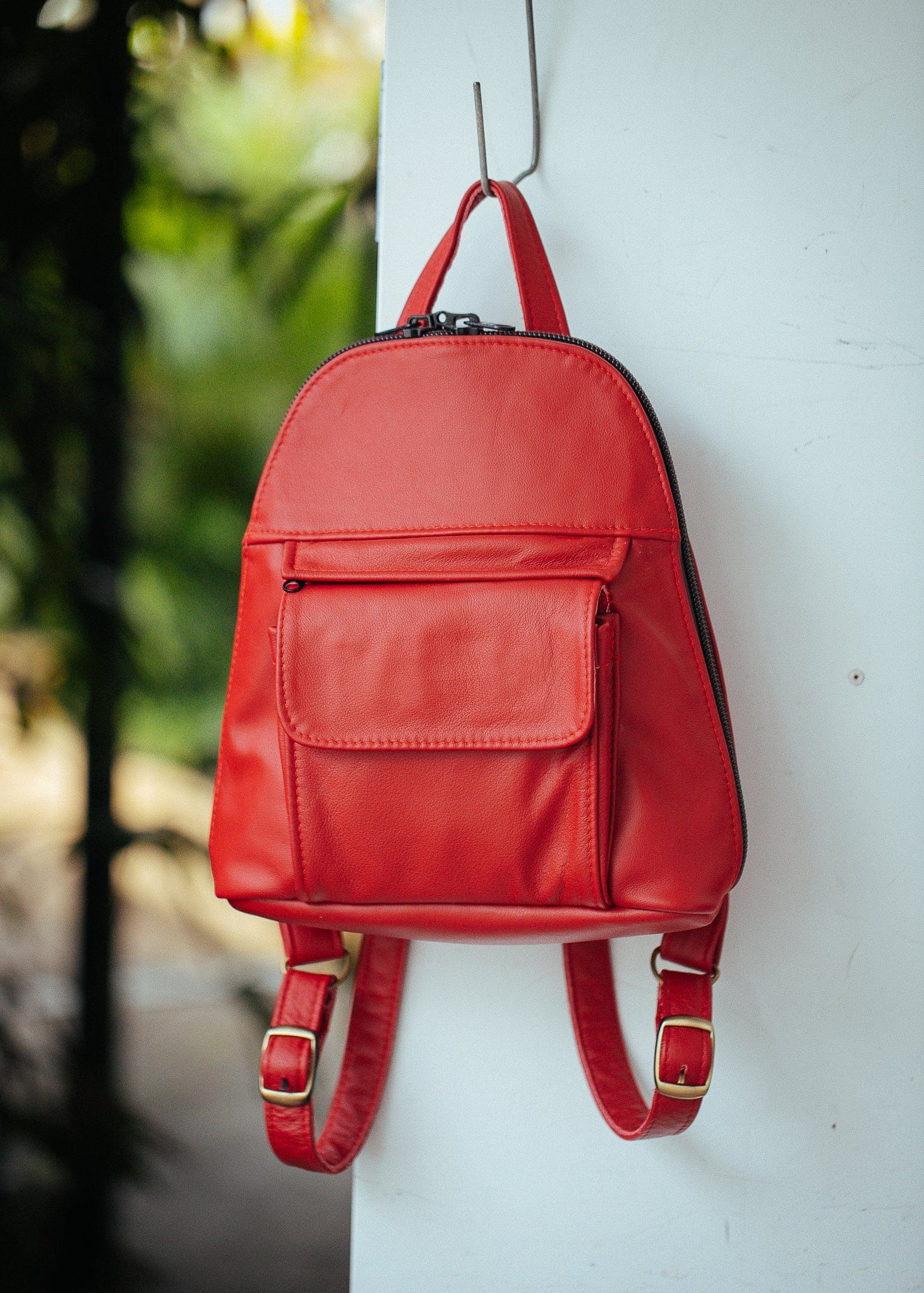 The Real McCaul Leathergoods Back Packs Red / Cowhide Pauline Backpack - Cowhide Australian Made Australian Owned Leather Small Backpack Made In Australia Cowhide & Kangaroo