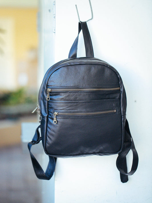 The Real McCaul Leathergoods Back Packs The Annie Backpack - Large - Kangaroo Australian Made Australian Owned Handmade Leather Backpacks Made in Australia