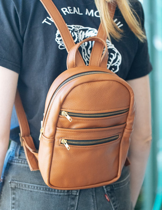 The Real McCaul Leathergoods Back Packs The Annie Backpack - Small - Cowhide Australian Made Australian Owned Leather Backpacks Made in Australia