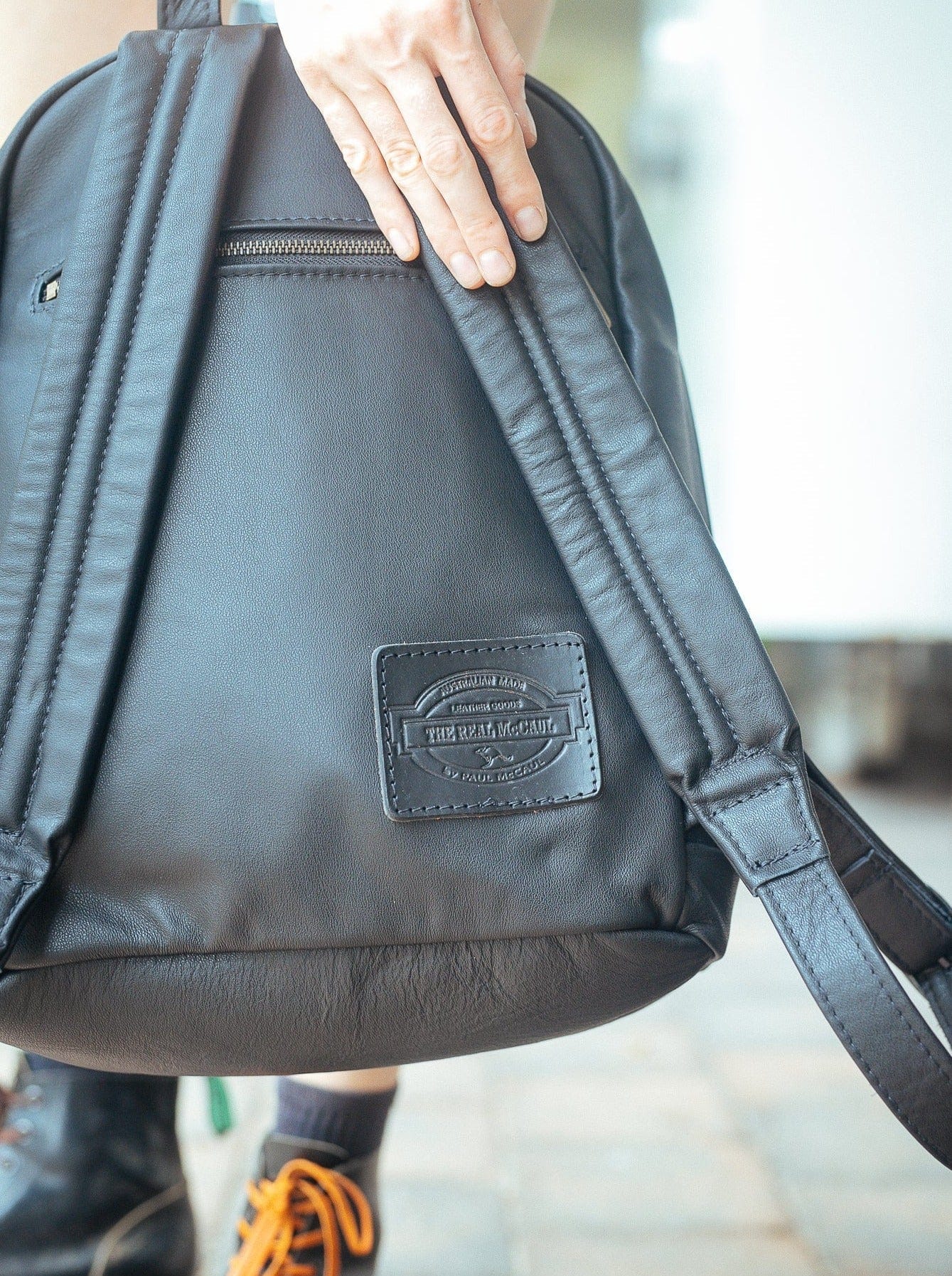 The Real McCaul Leathergoods Back Packs The Roger Backpack - Medium - Cowhide Australian Made Australian Owned