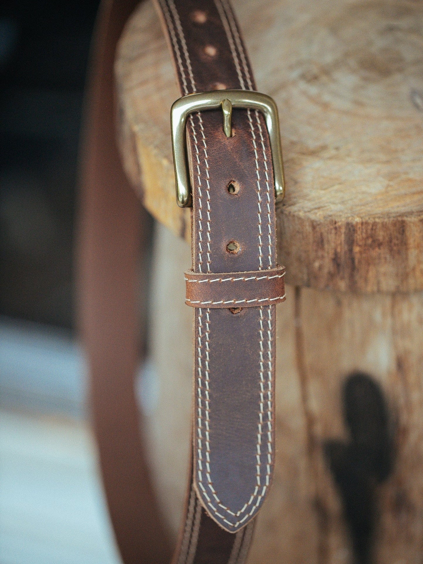 The Real McCaul Leathergoods Belts 28" (71cm) / Antique Brass The Frank Heritage Belt - 35mm Australian Made Australian Owned Australian Made Solid Leather Full Grain Dress Belt- Black