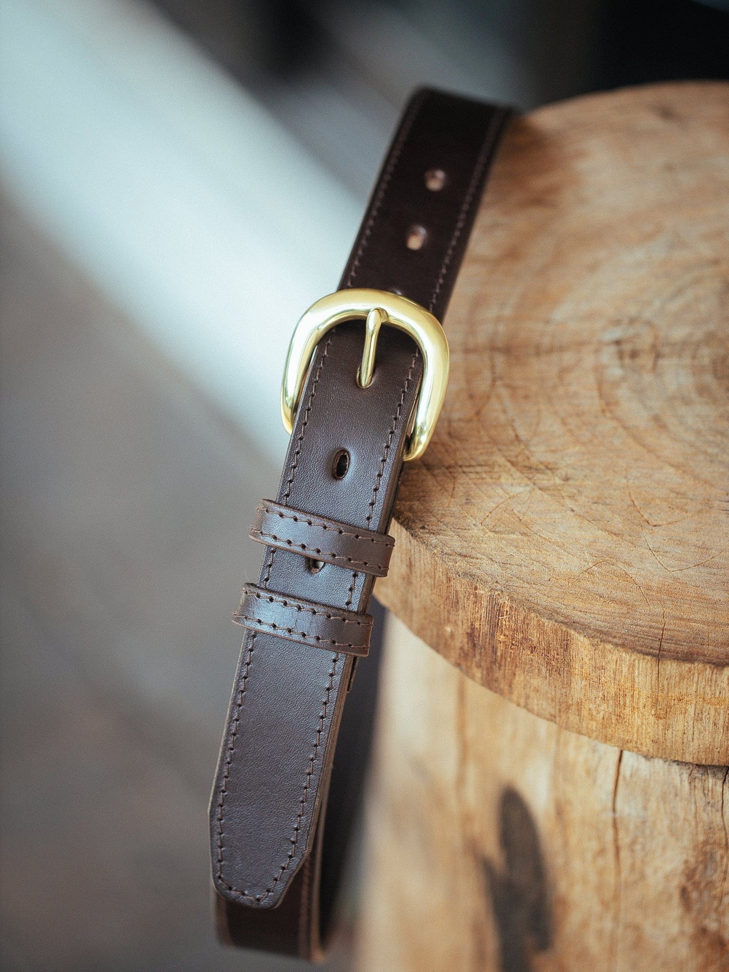 The Real McCaul Leathergoods Belts 28" (71cm) / Gold Savvy Narrow Dress Belt 32mm - Dark Brown Australian Made Australian Owned Australian Made Solid Leather Full Grain Dress Belt- Black