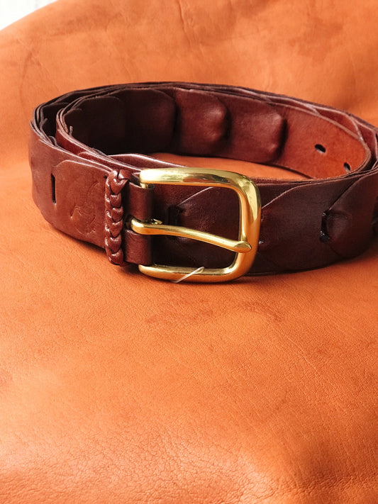 The Real McCaul Leathergoods Belts 30" / Brown Kangaroo Leather Handmade Belt Australian Made Australian Owned Kangaroo Leather Belt- Australian Made