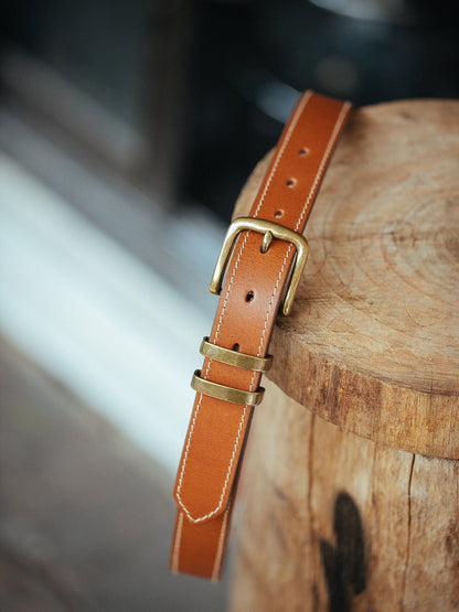 The Real McCaul Leathergoods Belts Antique Brass / 28" (71cm) Rancher Belt 32mm - Tan Australian Made Australian Owned Australian Made Solid Leather Full Grain Rancher Belt- Black