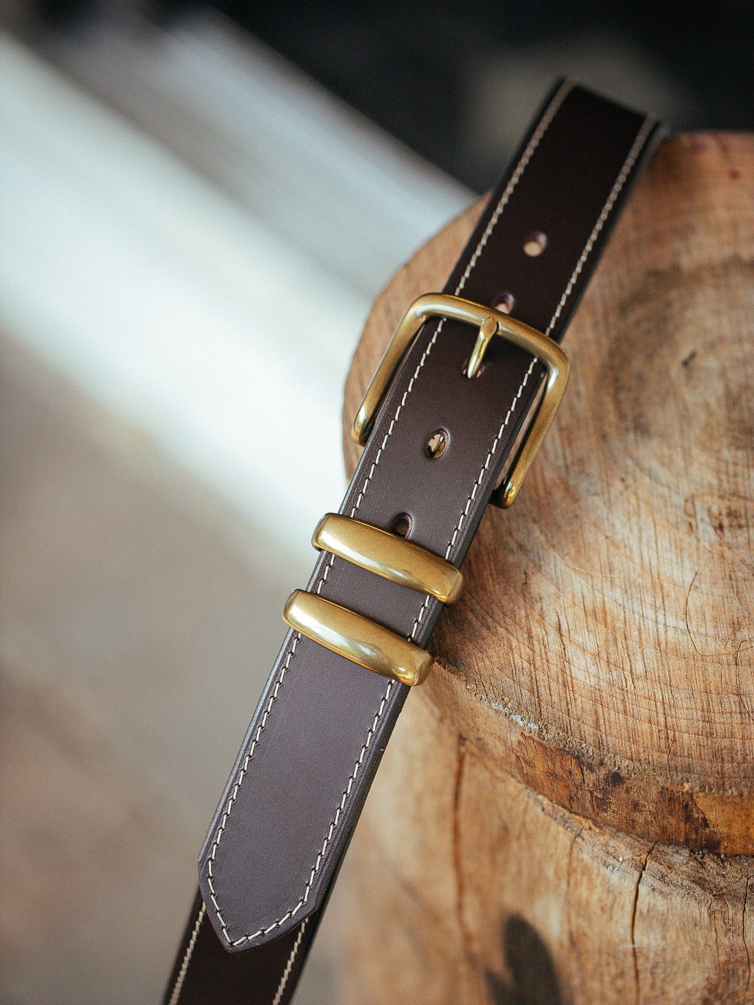 The Real McCaul Leathergoods Belts Antique Brass / 28" (71cm) Rancher Belt 38mm - Dark Brown Australian Made Australian Owned Australian Made Solid Leather Full Grain Rancher Belt- Black