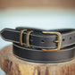 The Real McCaul Leathergoods Belts Antique Brass / 30" (77cm) Rancher Belt 32mm - Black Australian Made Australian Owned Australian Made Solid Leather Full Grain Rancher Belt- Black