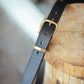The Real McCaul Leathergoods Belts Antique Brass / 30" (77cm) Standard 32mm Belt - Black Australian Made Australian Owned Solid Leather Men's Belt - Handmade in Australia - Brass Buckle