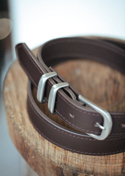 The Real McCaul Leathergoods Belts Classic Dress Belt 30mm - Dark Brown Australian Made Australian Owned Australian Made Solid Leather Full Grain Rancher Belt- Black