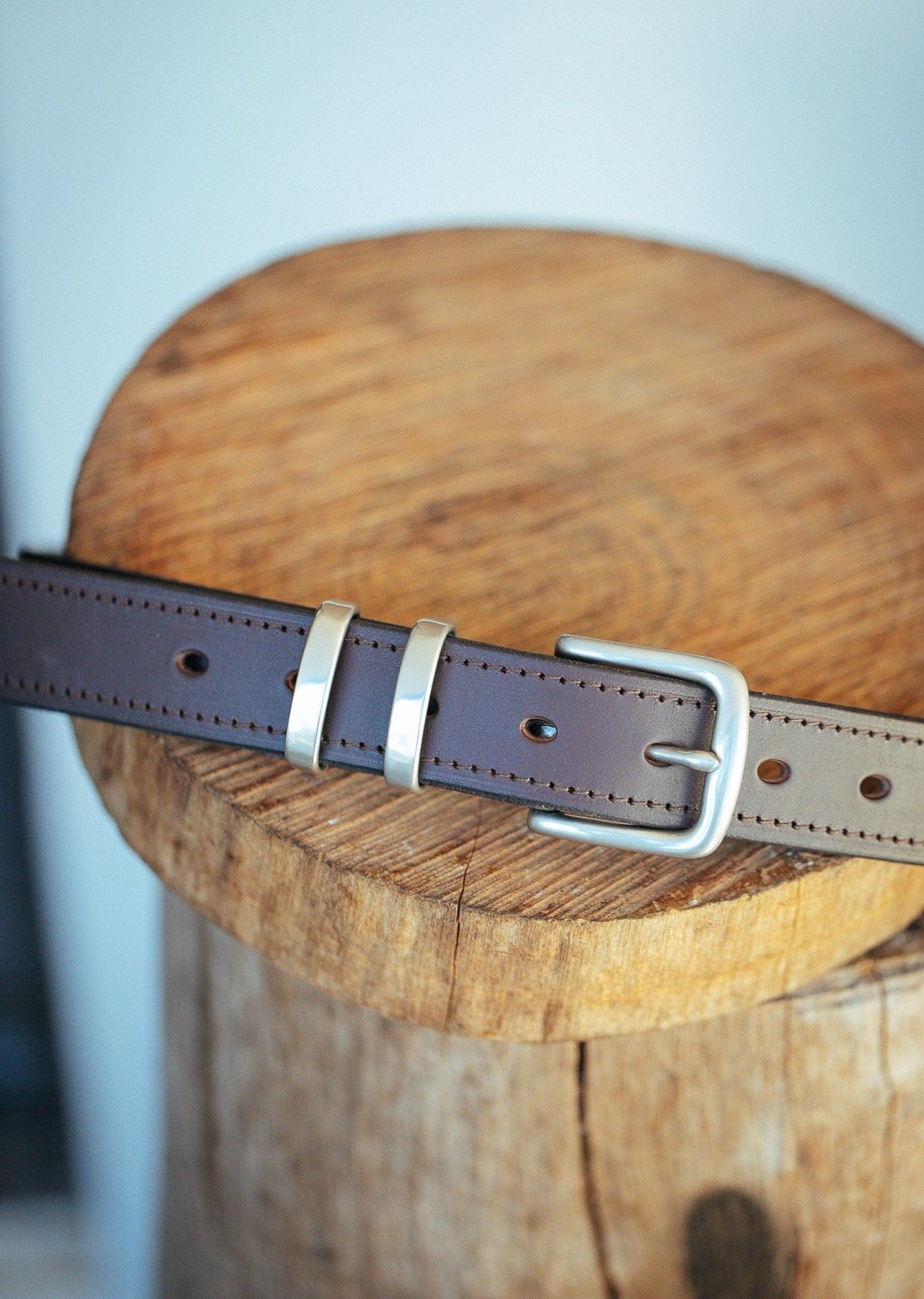 The Real McCaul Leathergoods Belts Classic Dress Belt 32mm - Dark Brown Australian Made Australian Owned Australian Made Solid Leather Full Grain Rancher Belt- Black