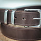 The Real McCaul Leathergoods Belts Classic Dress Belt 38mm - Stainless Steel - Dark Brown Australian Made Australian Owned Australian Made Solid Leather Full Grain Rancher Belt- Black