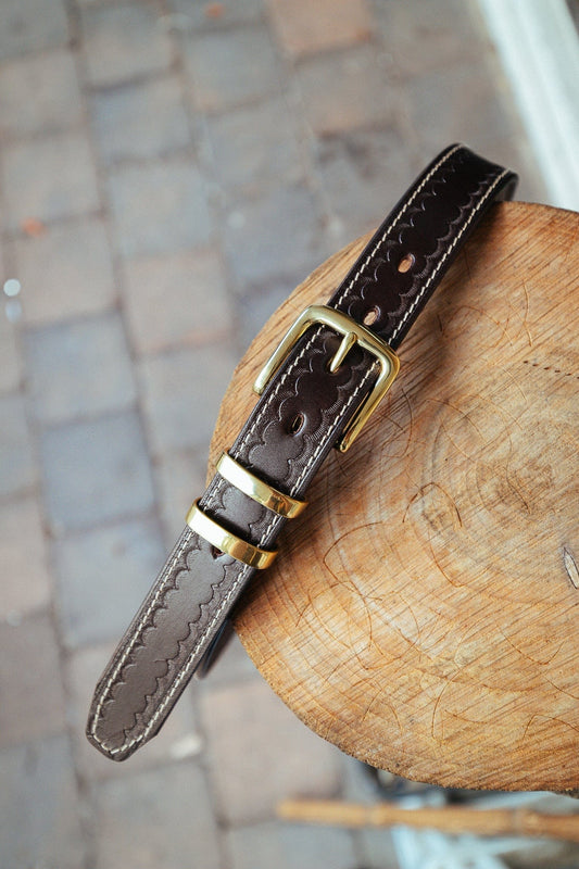 The Real McCaul Leathergoods Belts Deluxe Rancher Belt 32mm - Dark Brown Australian Made Australian Owned Australian Made Solid Leather Full Grain Rancher Belt- Black