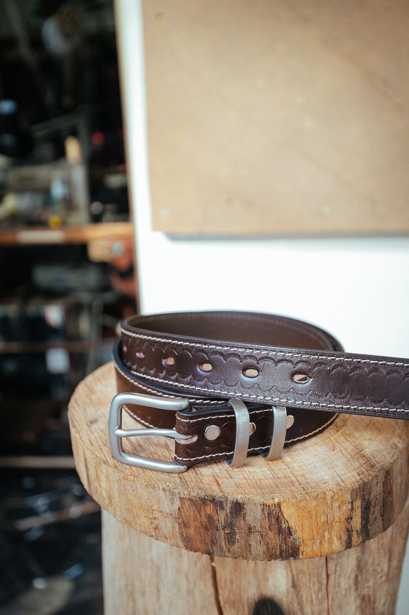 The Real McCaul Leathergoods Belts Deluxe Rancher Belt 32mm - Dark Brown Australian Made Australian Owned Australian Made Solid Leather Full Grain Rancher Belt- Black