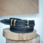 The Real McCaul Leathergoods Belts Deluxe Rancher Belt - 38mm - Black Australian Made Australian Owned Australian Made Solid Leather Full Grain Rancher Belt- Black