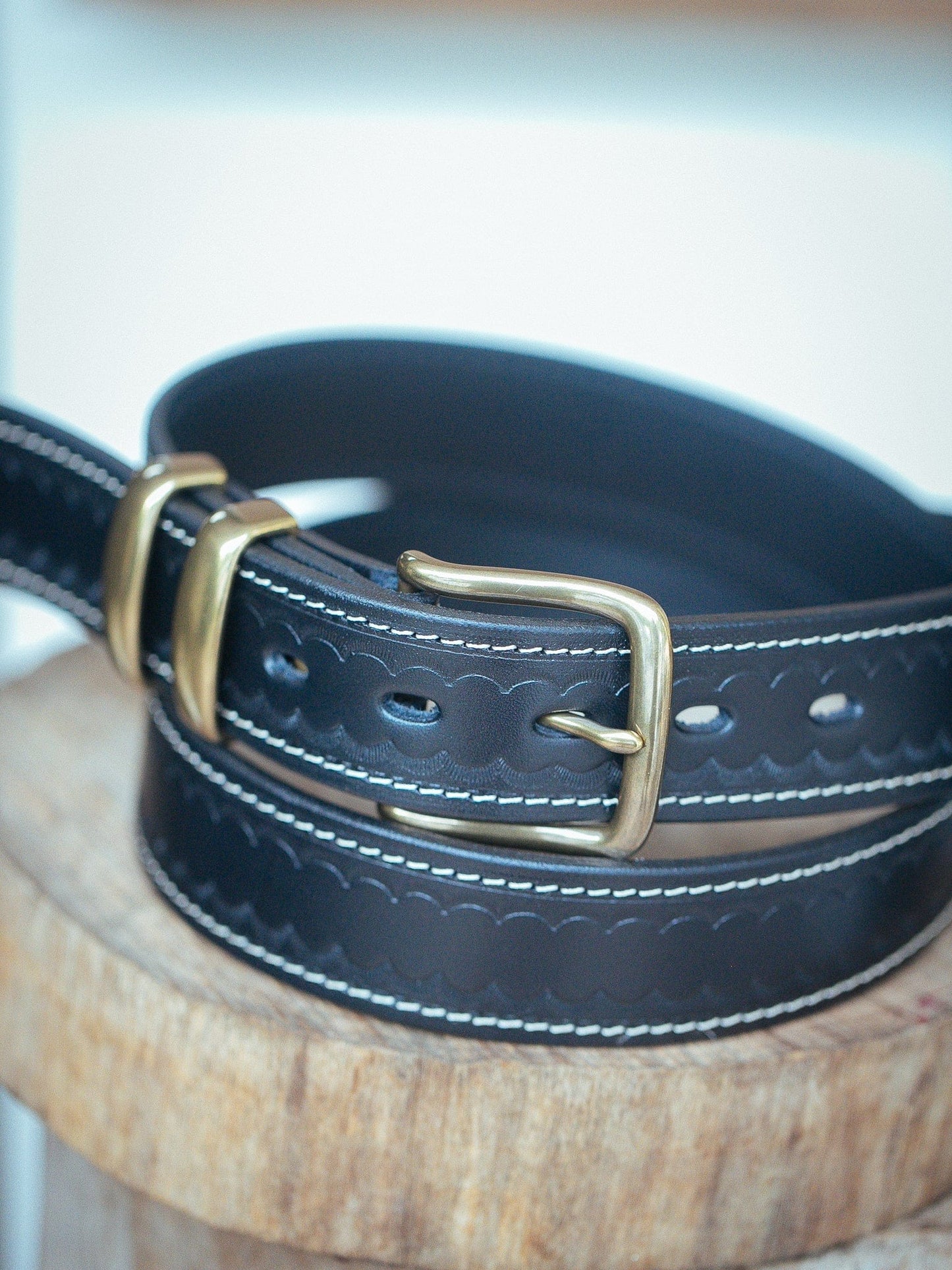 The Real McCaul Leathergoods Belts Deluxe Rancher Belt - 38mm - Black Australian Made Australian Owned Australian Made Solid Leather Full Grain Rancher Belt- Black