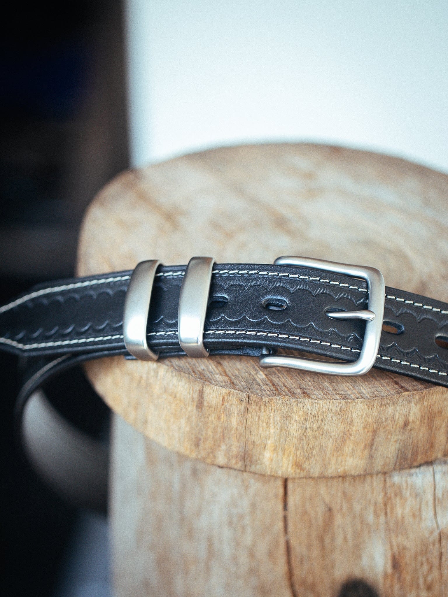 The Real McCaul Leathergoods Belts Deluxe Rancher Belt - 38mm - Black Australian Made Australian Owned Australian Made Solid Leather Full Grain Rancher Belt- Black