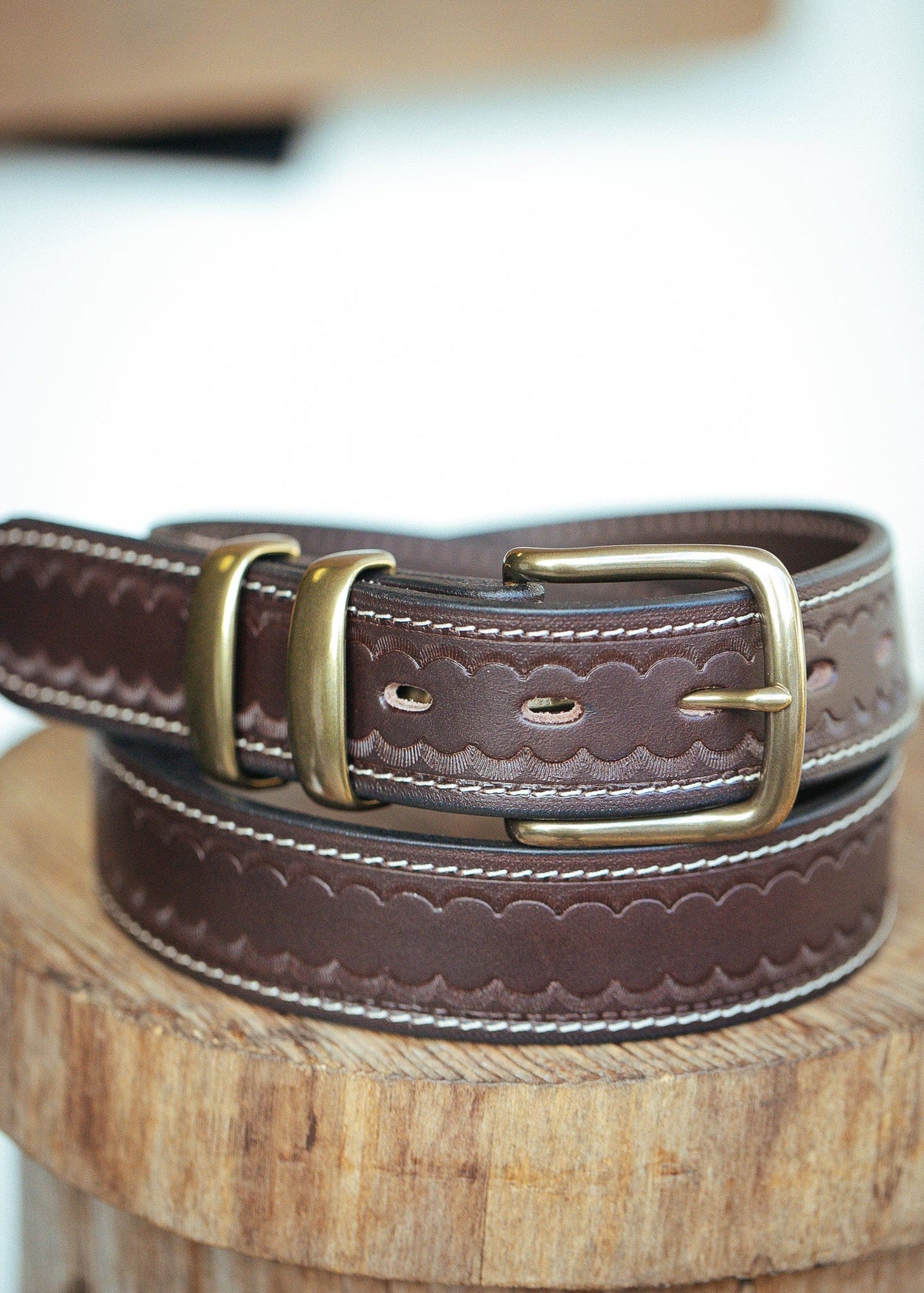 The Real McCaul Leathergoods Belts Deluxe Rancher Belt 38mm - Dark Brown Australian Made Australian Owned Australian Made Solid Leather Full Grain Rancher Belt- Black