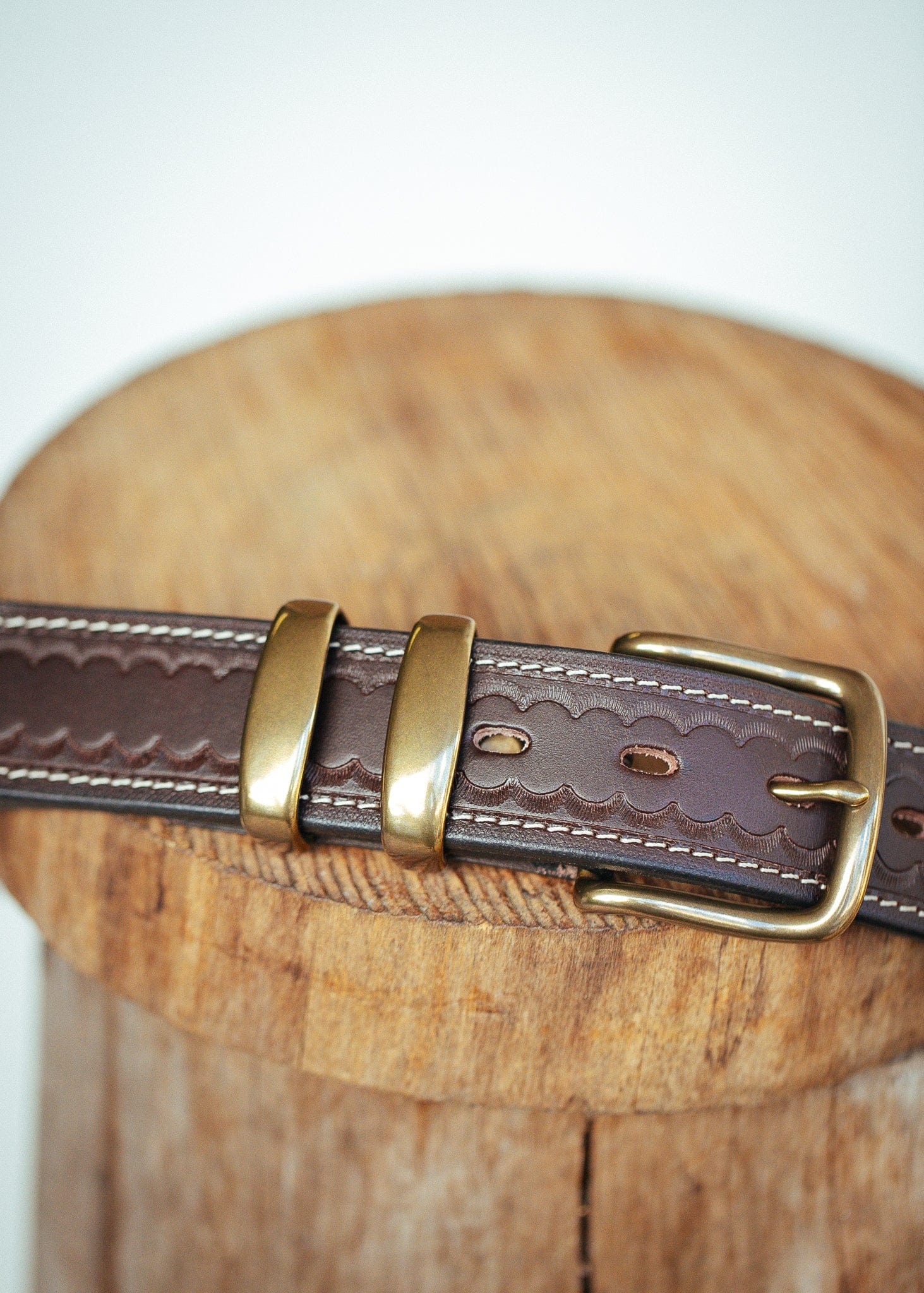 The Real McCaul Leathergoods Belts Deluxe Rancher Belt 38mm - Dark Brown Australian Made Australian Owned Australian Made Solid Leather Full Grain Rancher Belt- Black