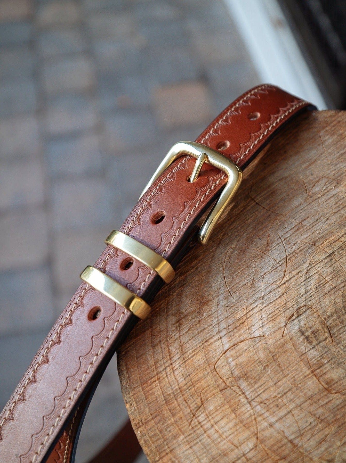 The Real McCaul Leathergoods Belts Gold / 28" (71cm) Deluxe Rancher Belt 32mm - Tan Australian Made Australian Owned Australian Made Solid Leather Full Grain Rancher Belt- Black