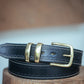 The Real McCaul Leathergoods Belts Gold / 28" (71cm) Deluxe Rancher Belt - 38mm - Black Australian Made Australian Owned Australian Made Solid Leather Full Grain Rancher Belt- Black