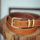 The Real McCaul Leathergoods Belts Gold / 28" (71cm) Rancher Belt 32mm - Tan Australian Made Australian Owned Australian Made Solid Leather Full Grain Rancher Belt- Black