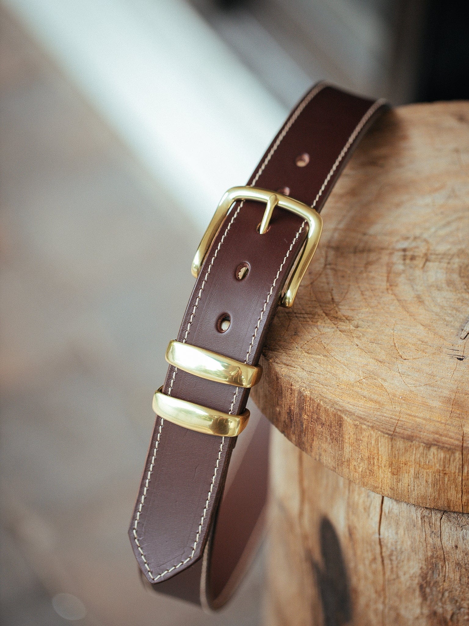 The Real McCaul Leathergoods Belts Gold / 28" (71cm) Rancher Belt 38mm- Cognac Australian Made Australian Owned Australian Made Solid Leather Full Grain Rancher Belt- Black