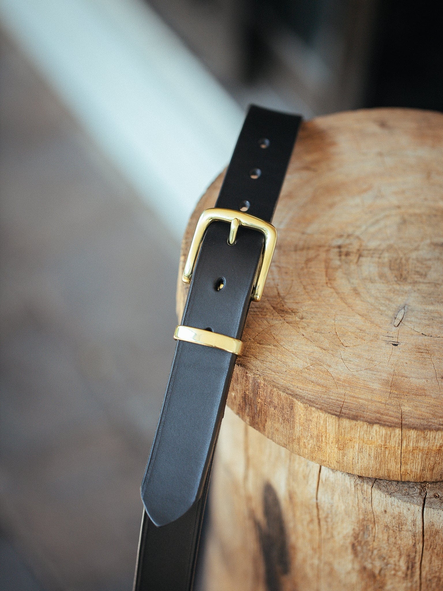 The Real McCaul Leathergoods Belts Gold / 30" (77cm) Standard 32mm Belt - Black Australian Made Australian Owned Solid Leather Men's Belt - Handmade in Australia - Brass Buckle