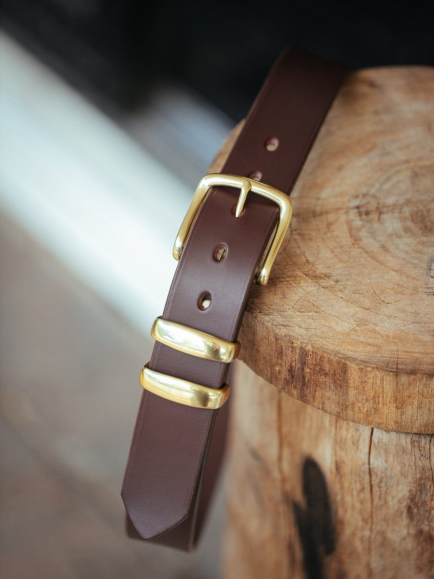 The Real McCaul Leathergoods Belts Gold / 30” (77cm) Standard 38mm Belt - Double Keeper - Cognac Australian Made Australian Owned Genuine Cowhide Leather Belt - Handmade in Australia