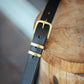 The Real McCaul Leathergoods Belts Gold / 48" (122cm) Standard 32mm Belt- Double Keeper - Black Australian Made Australian Owned Solid Leather Men's Belt - Handmade in Australia - Brass Buckle