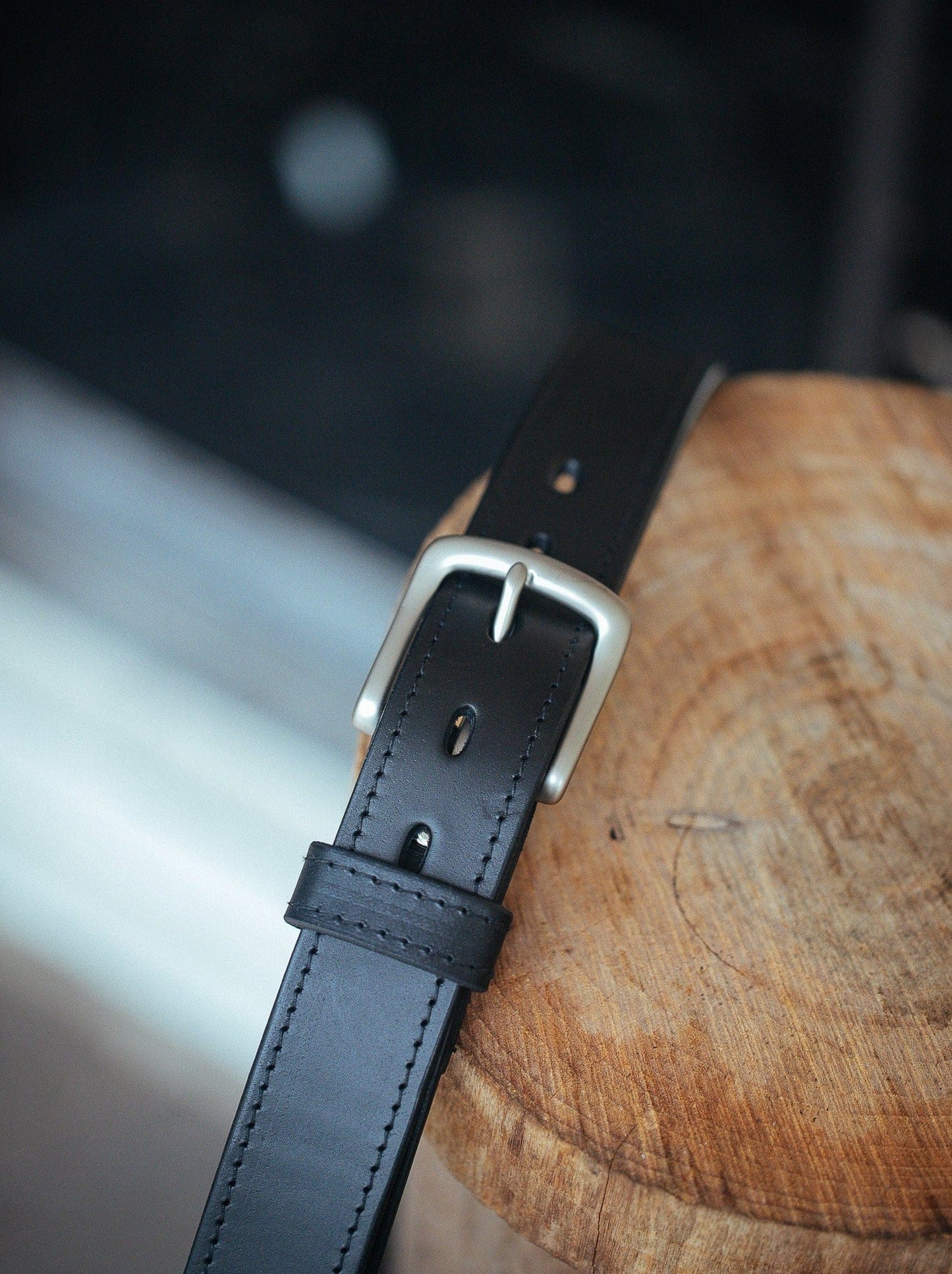 The Real McCaul Leathergoods Belts Maxwell Belt 35mm - Black Australian Made Australian Owned Australian Made Solid Leather Full Grain Rancher Belt- Black