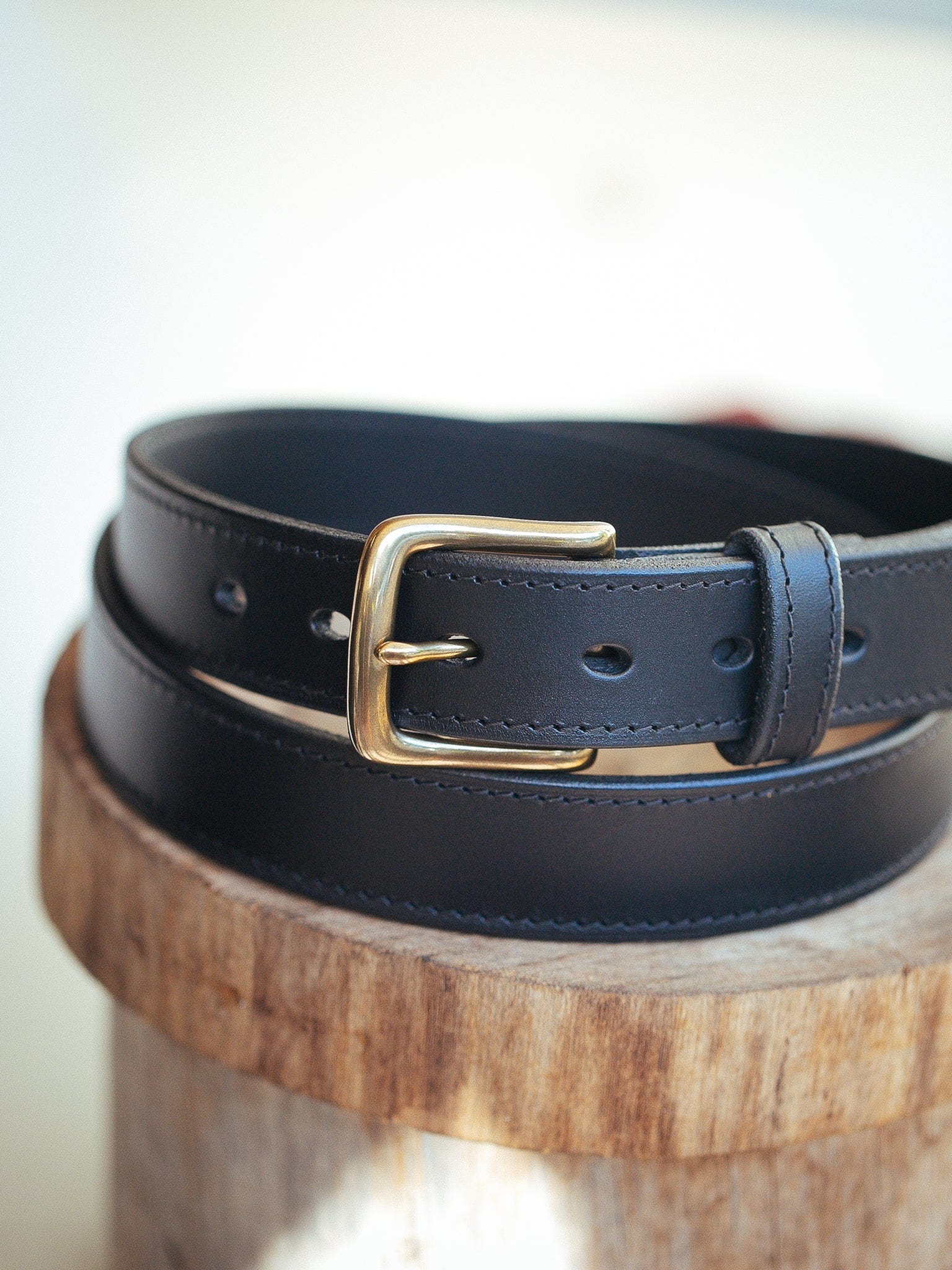 The Real McCaul Leathergoods Belts Maxwell Belt 35mm - Black Australian Made Australian Owned Australian Made Solid Leather Full Grain Rancher Belt- Black