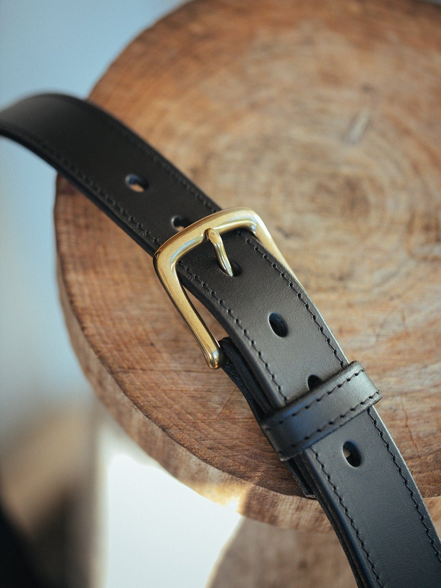 The Real McCaul Leathergoods Belts Maxwell Belt 35mm - Black Australian Made Australian Owned Australian Made Solid Leather Full Grain Rancher Belt- Black