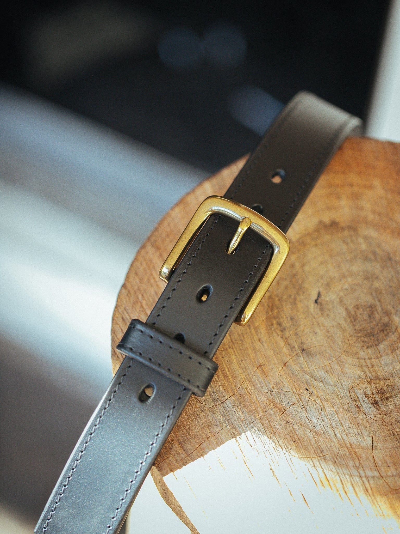 The Real McCaul Leathergoods Belts Maxwell Belt 35mm - Black Australian Made Australian Owned Australian Made Solid Leather Full Grain Rancher Belt- Black