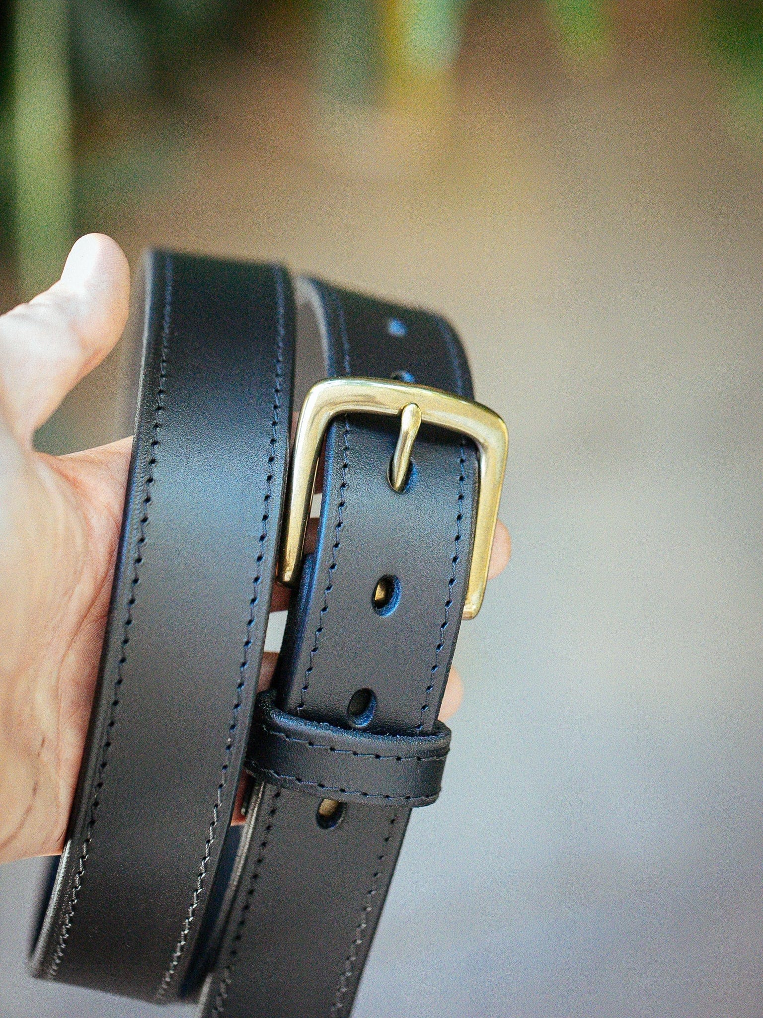 The Real McCaul Leathergoods Belts Maxwell Belt 35mm - Black Australian Made Australian Owned Australian Made Solid Leather Full Grain Rancher Belt- Black