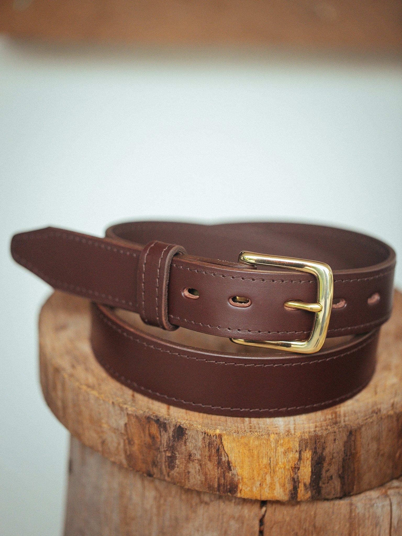 The Real McCaul Leathergoods Belts Maxwell Belt 35mm - Cognac Australian Made Australian Owned Australian Made Solid Leather Full Grain Rancher Belt- Black