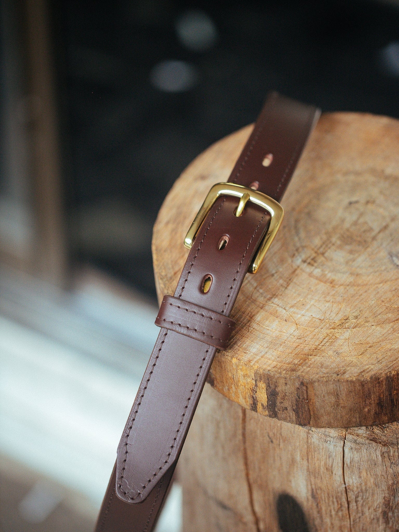 The Real McCaul Leathergoods Belts Maxwell Belt 35mm - Cognac Australian Made Australian Owned Australian Made Solid Leather Full Grain Rancher Belt- Black