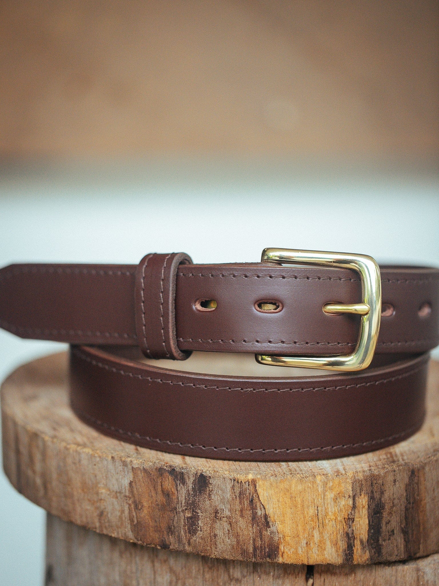 The Real McCaul Leathergoods Belts Maxwell Belt 35mm - Cognac Australian Made Australian Owned Australian Made Solid Leather Full Grain Rancher Belt- Black