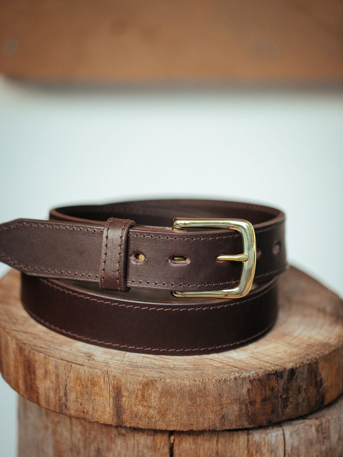 The Real McCaul Leathergoods Belts Maxwell Belt 35mm - Dark Brown Australian Made Australian Owned Australian Made Solid Leather Full Grain Rancher Belt- Black