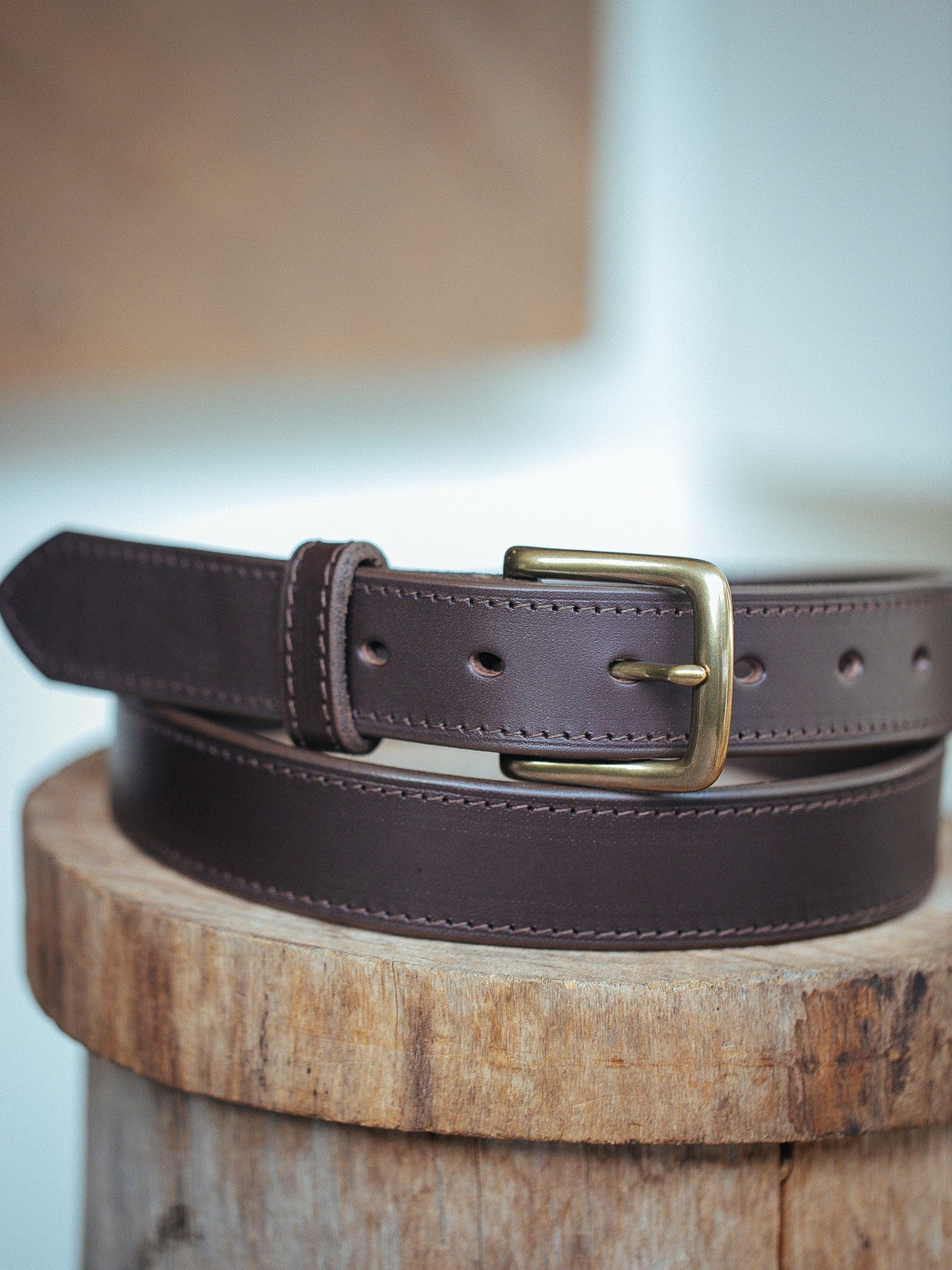 The Real McCaul Leathergoods Belts Maxwell Belt 35mm - Dark Brown Australian Made Australian Owned Australian Made Solid Leather Full Grain Rancher Belt- Black