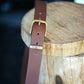 The Real McCaul Leathergoods Belts Plain 32mm Belt - Cognac Australian Made Australian Owned Solid Leather Men's Belt - Handmade in Australia - Brass Buckle