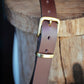 The Real McCaul Leathergoods Belts Plain 32mm Belt - Cognac Australian Made Australian Owned Solid Leather Men's Belt - Handmade in Australia - Brass Buckle