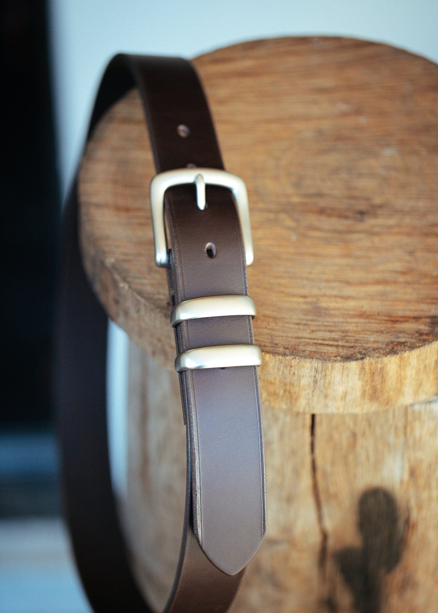 The Real McCaul Leathergoods Belts Plain 35mm Belt - Double Keeper - Dark Brown Australian Made Australian Owned Genuine Cowhide Leather Belt - Handmade in Australia